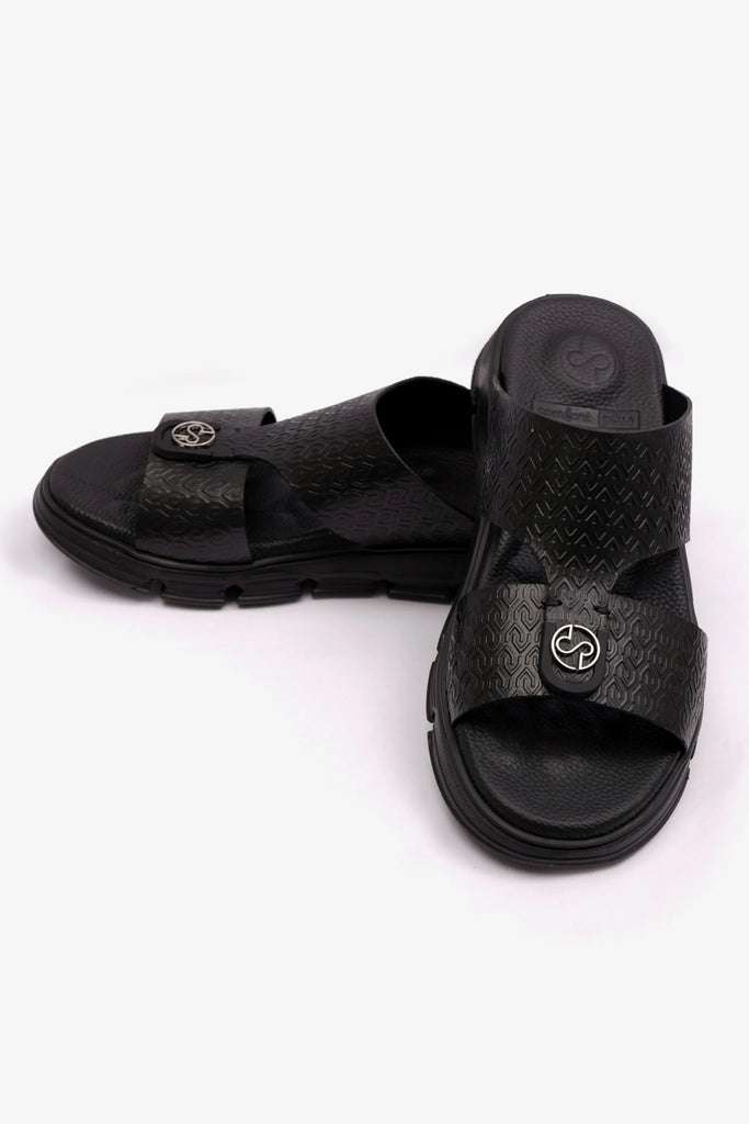Comfort Plus Men's Italian Outsole Arabic Sandals Black MSDCP1008 - Sole Therapy