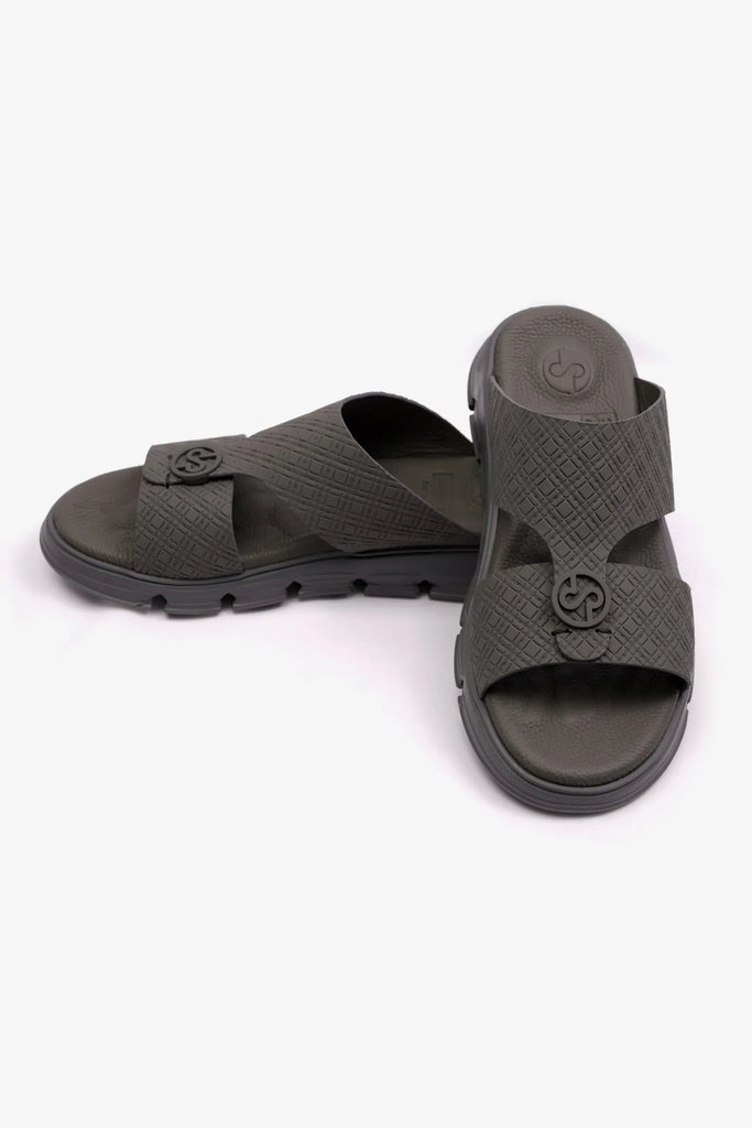 Comfort Plus Men's Italian Outsole Arabic Sandals Grey MSDCP1002 - Sole Therapy