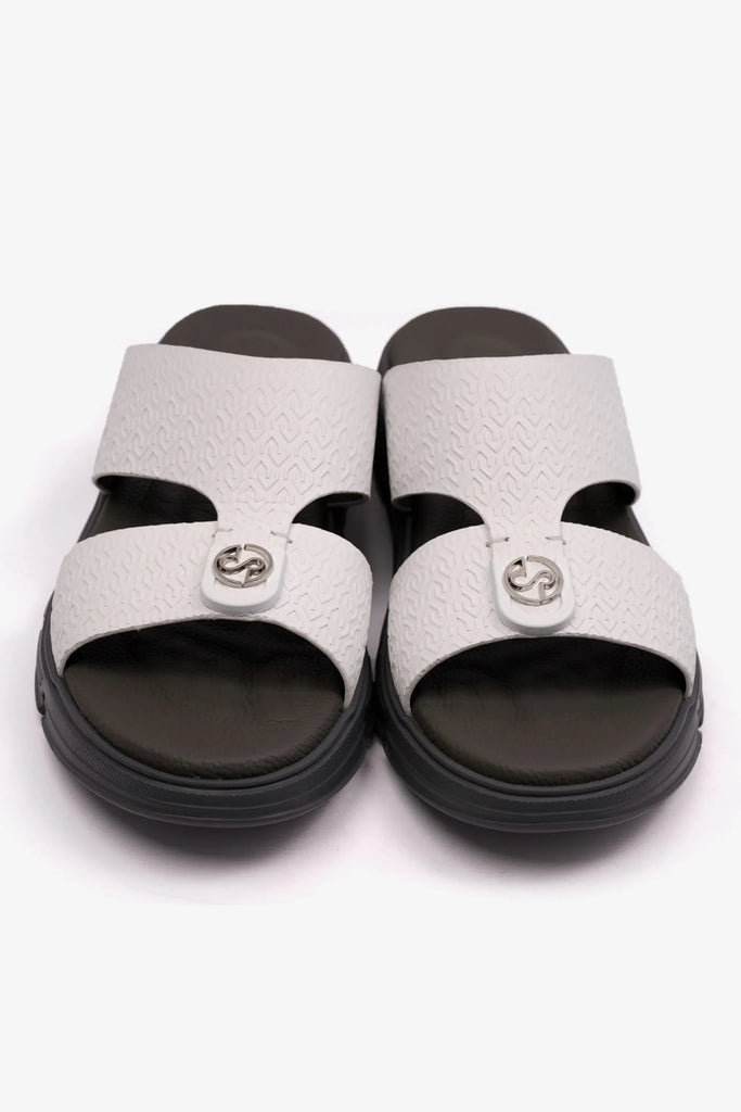 Comfort Plus Men's Italian Outsole Arabic Sandals White CP1008 - Sole Therapy