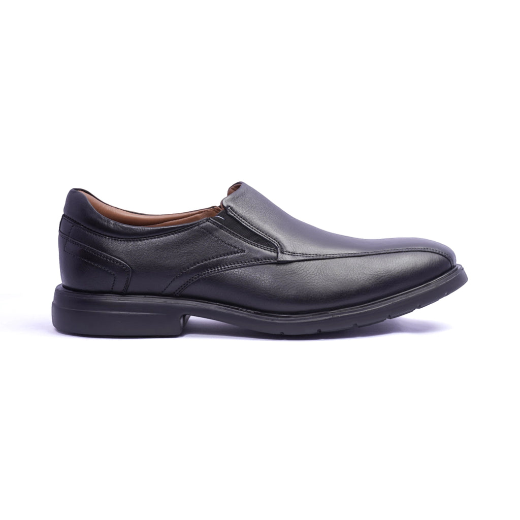 Comfort Plus Men's Leather Derby Shoes Black - Sole Therapy
