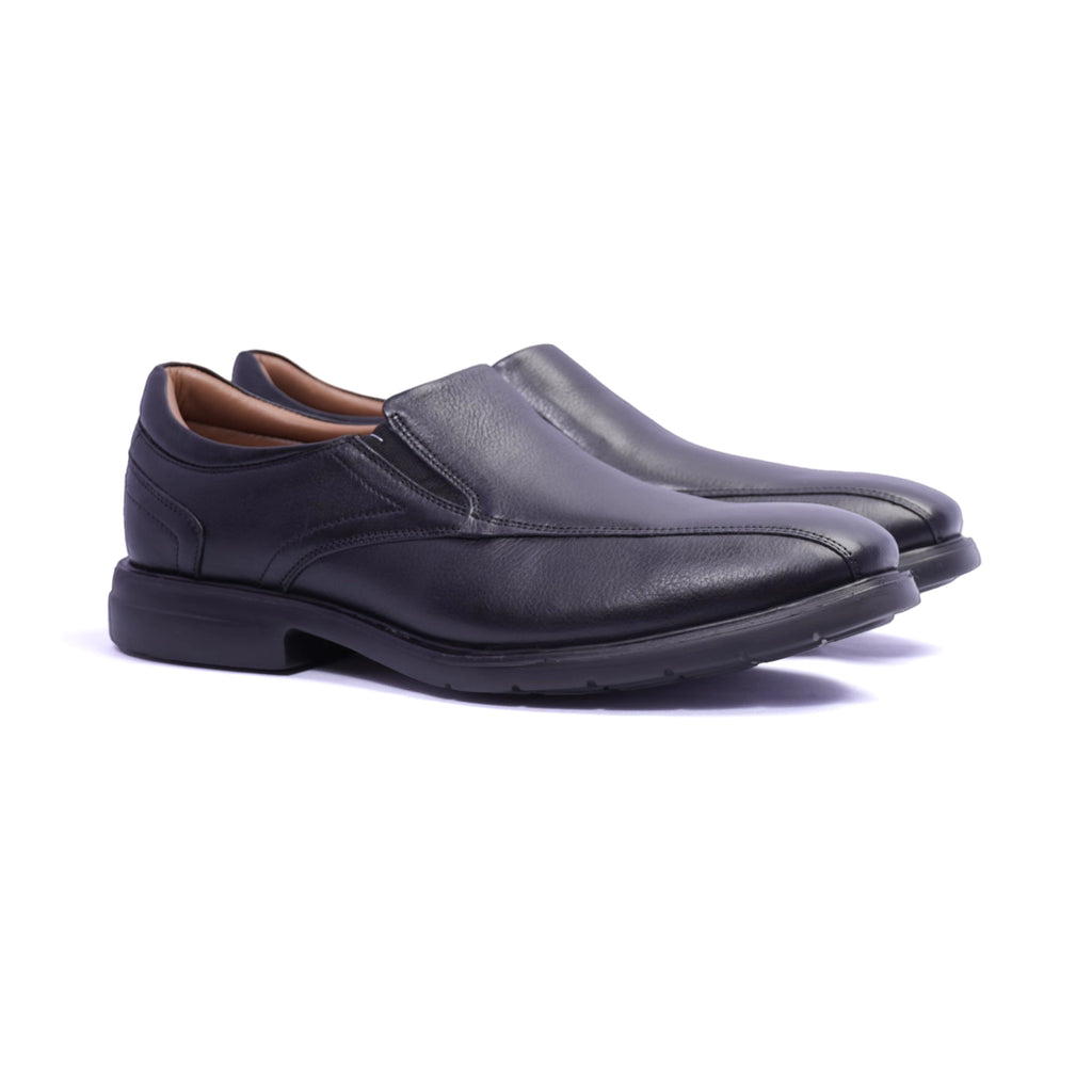 Comfort Plus Men's Leather Derby Shoes Black - Sole Therapy