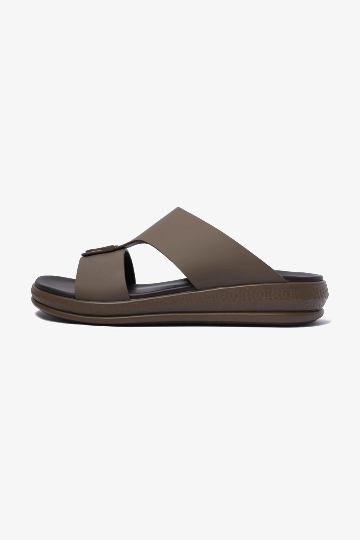 Comfort Plus Men's Leather Sandals Truffle MSDCPD101 - Sole Therapy