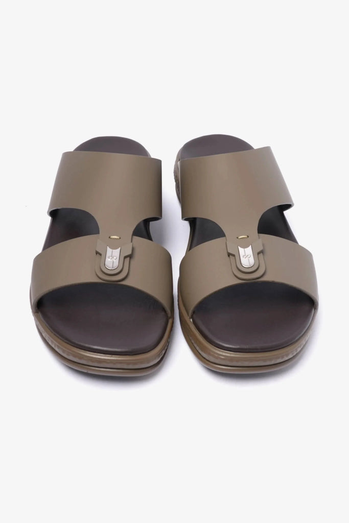 Comfort Plus Men's Leather Sandals Truffle MSDCPD101 - Sole Therapy