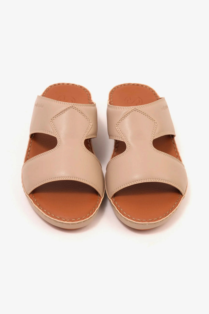 Comfort Plus Men's Luxurious Leather Sandals Mandorla MSDCP7012 - Sole Therapy