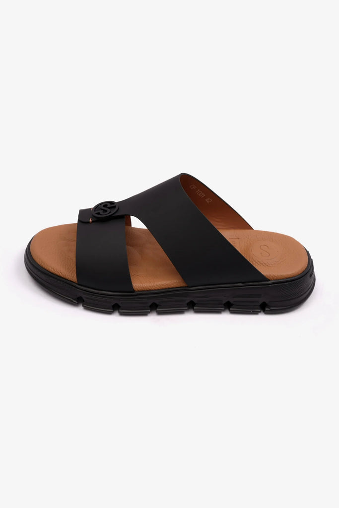 Comfort Plus Men's Matte Arabic Sandals Black MSDCP 1001 - Sole Therapy