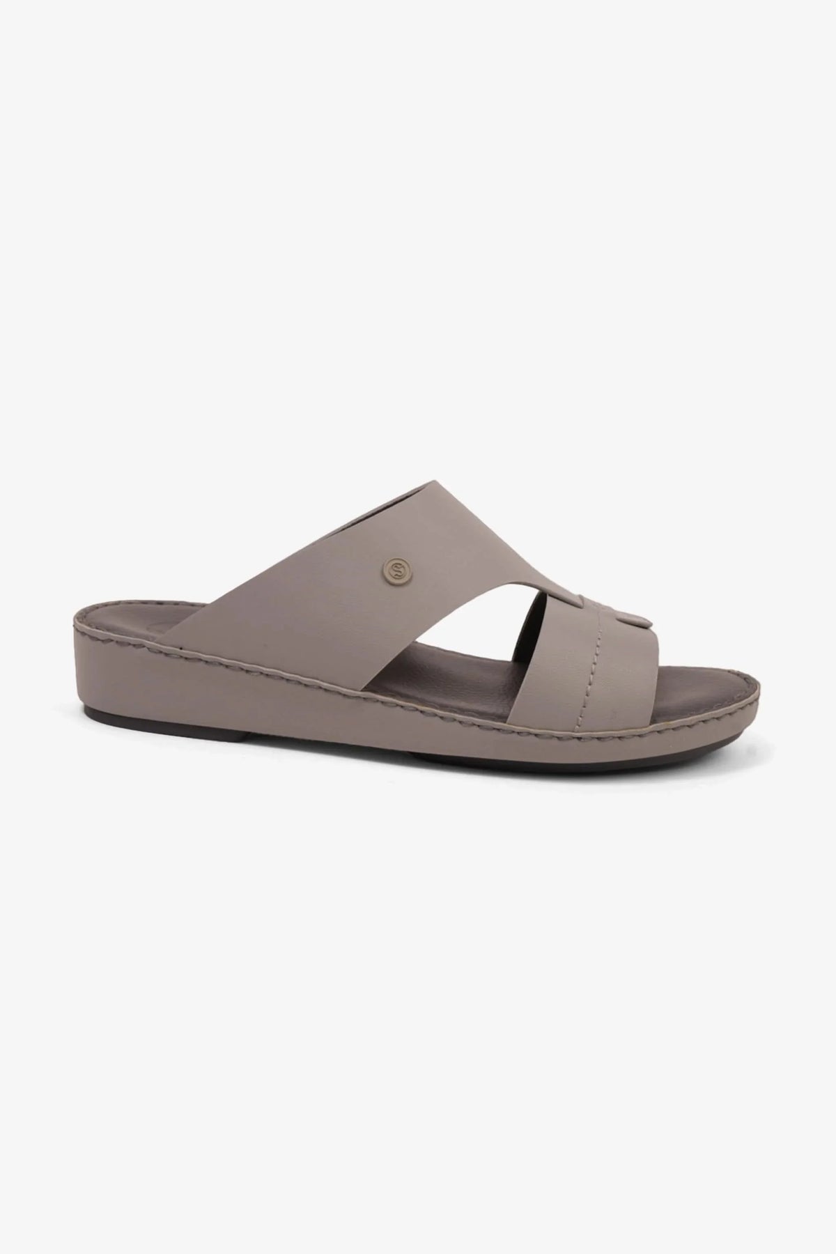 Comfort Plus Men's Matte Modern Leather Sandals Light Grey MSDCP7015 - Sole Therapy