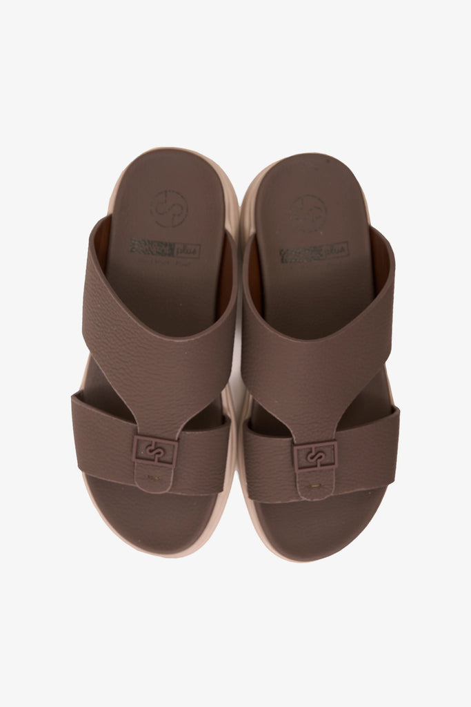 Comfort Plus Men's Signature Step Arabic Sandals Coffee MSDGBCPDN106