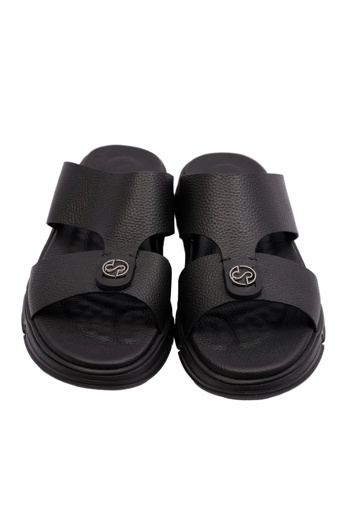 Comfort Plus Men's Soft Milled Arabic Sandals Black CP1007 - Sole Therapy