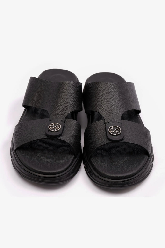 Comfort Plus Men's Soft Milled Arabic Sandals Black CP1007 - Sole Therapy