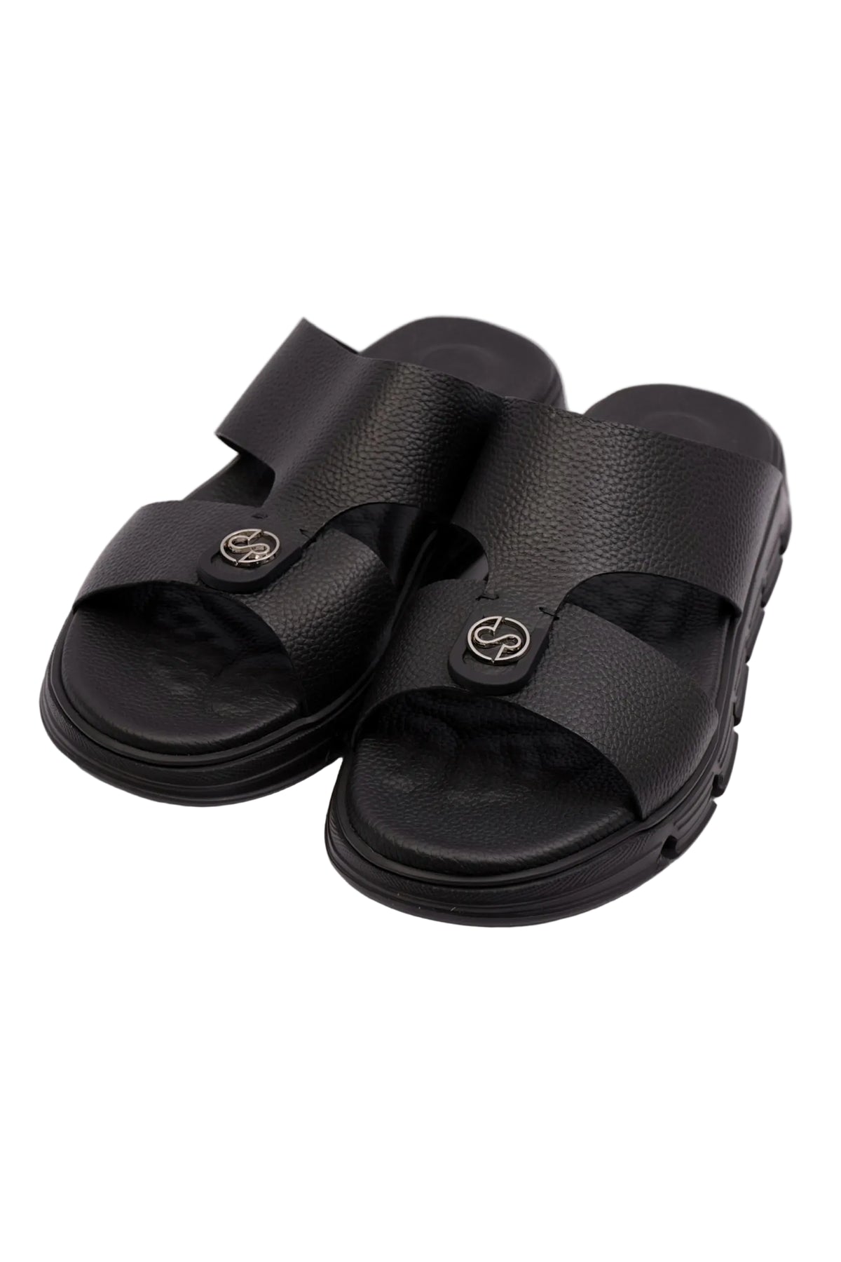 Comfort Plus Men's Soft Milled Arabic Sandals Black CP1007 - Sole Therapy