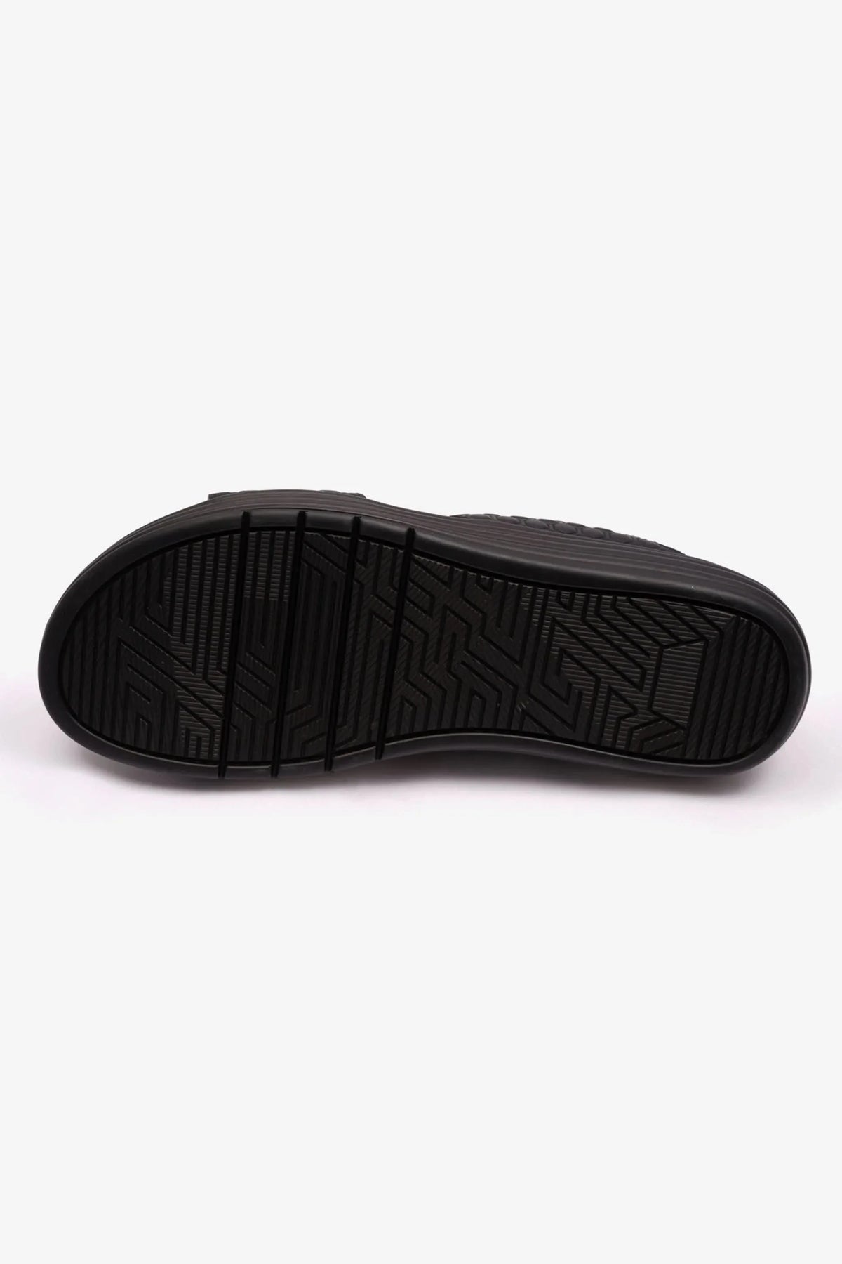 Comfort Plus Men's Stylish Arabic Trims Sandals Black FAR603 - Sole Therapy