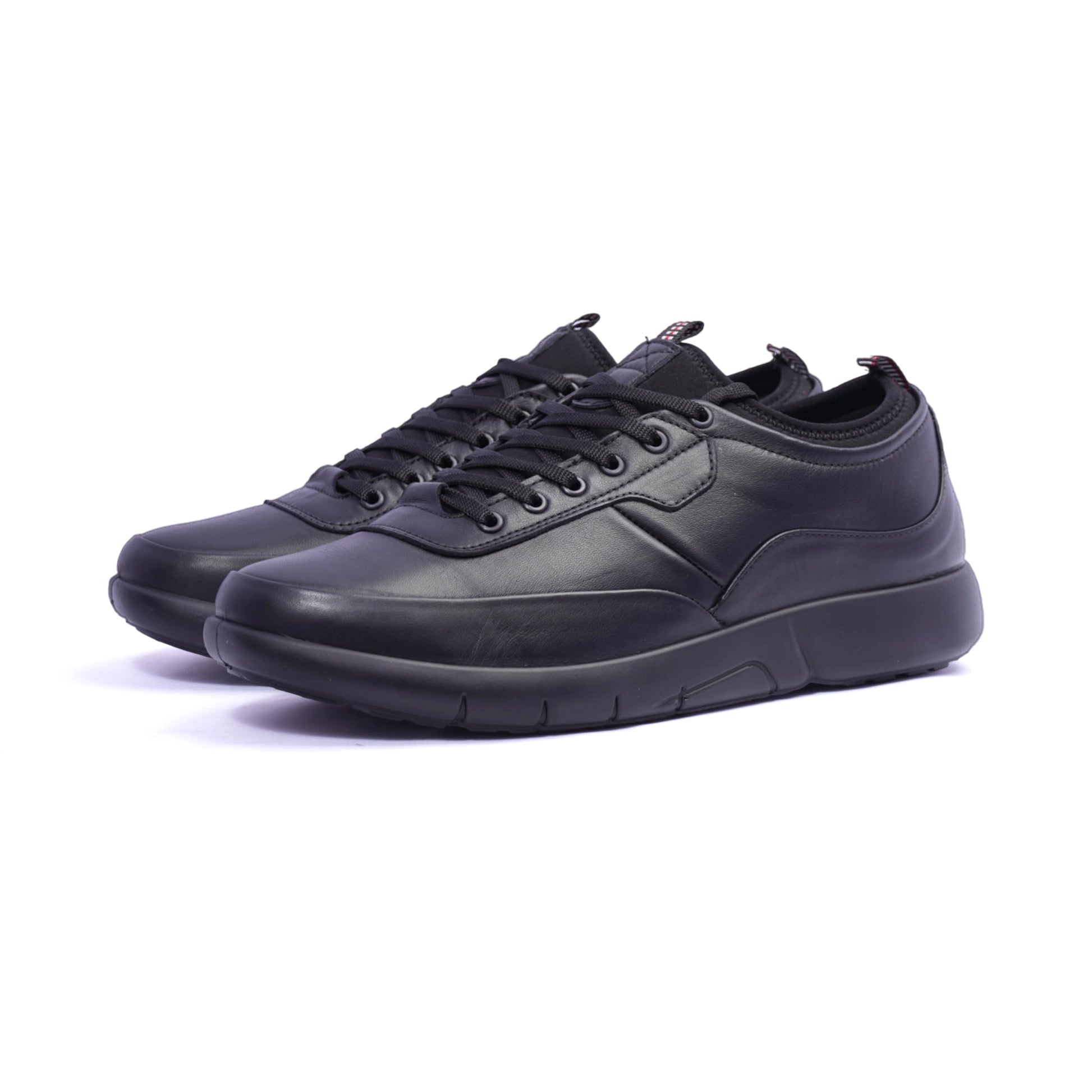 Comfort Plus Men's Stylish Leather Sneakers Black - Sole Therapy