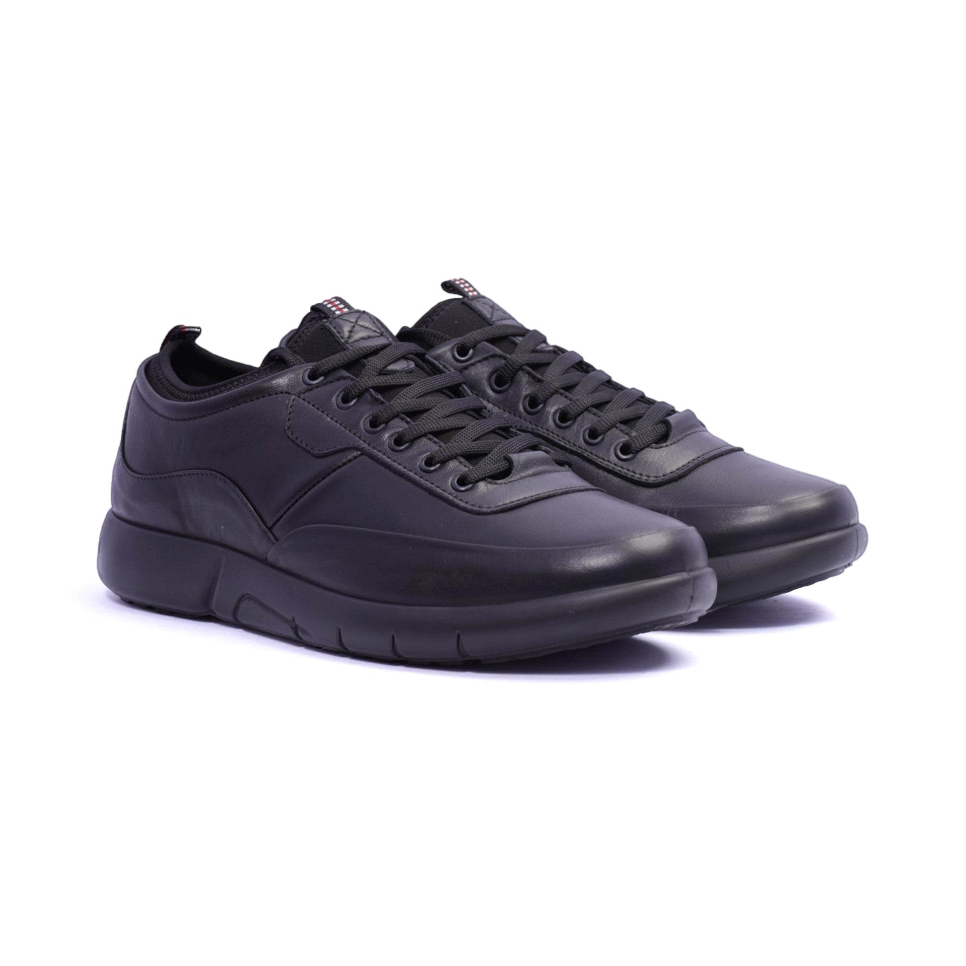 Comfort Plus Men's Stylish Leather Sneakers Black - Sole Therapy