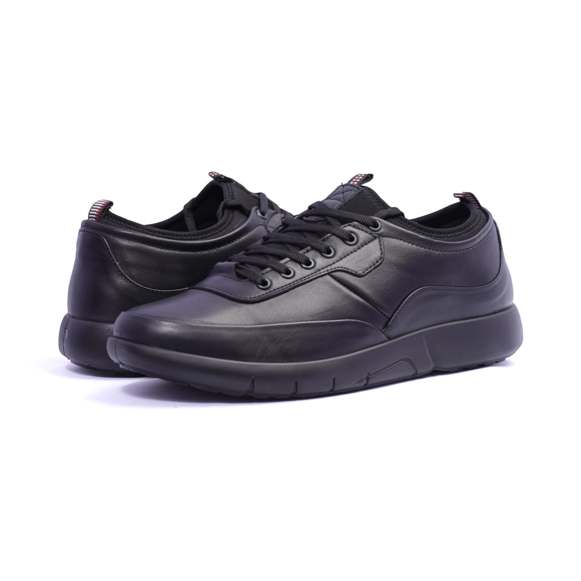 Comfort Plus Men's Stylish Leather Sneakers Black - Sole Therapy