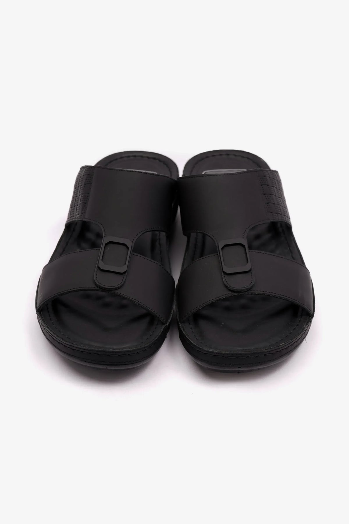 Comfort Plus Men's Stylish Trim Sandals Black MSDCP7706 - Sole Therapy