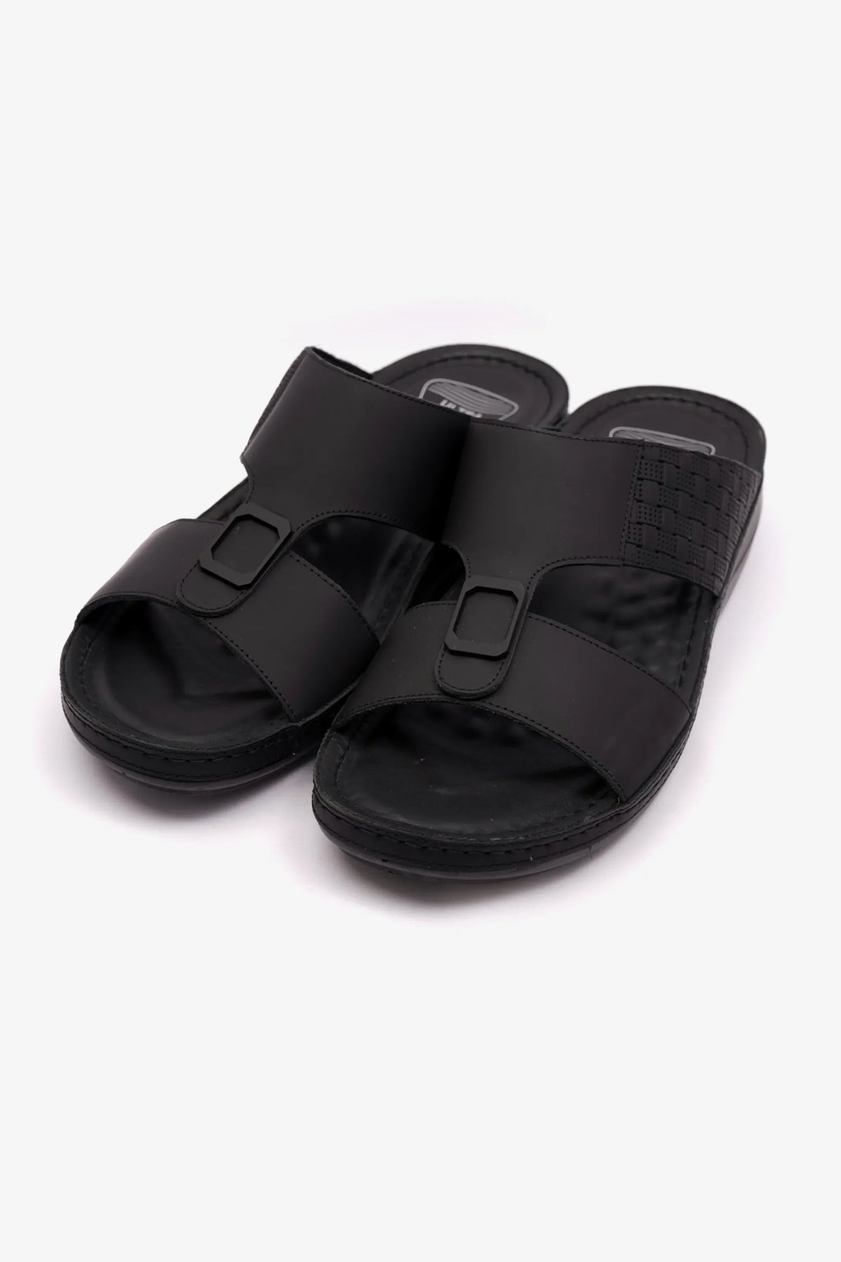 Comfort Plus Men's Stylish Trim Sandals Black MSDCP7706 - Sole Therapy