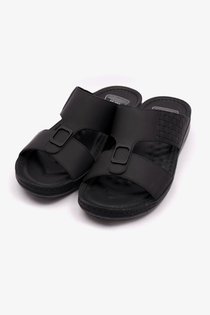 Comfort Plus Men's Stylish Trim Sandals Black MSDCP7706 - Sole Therapy