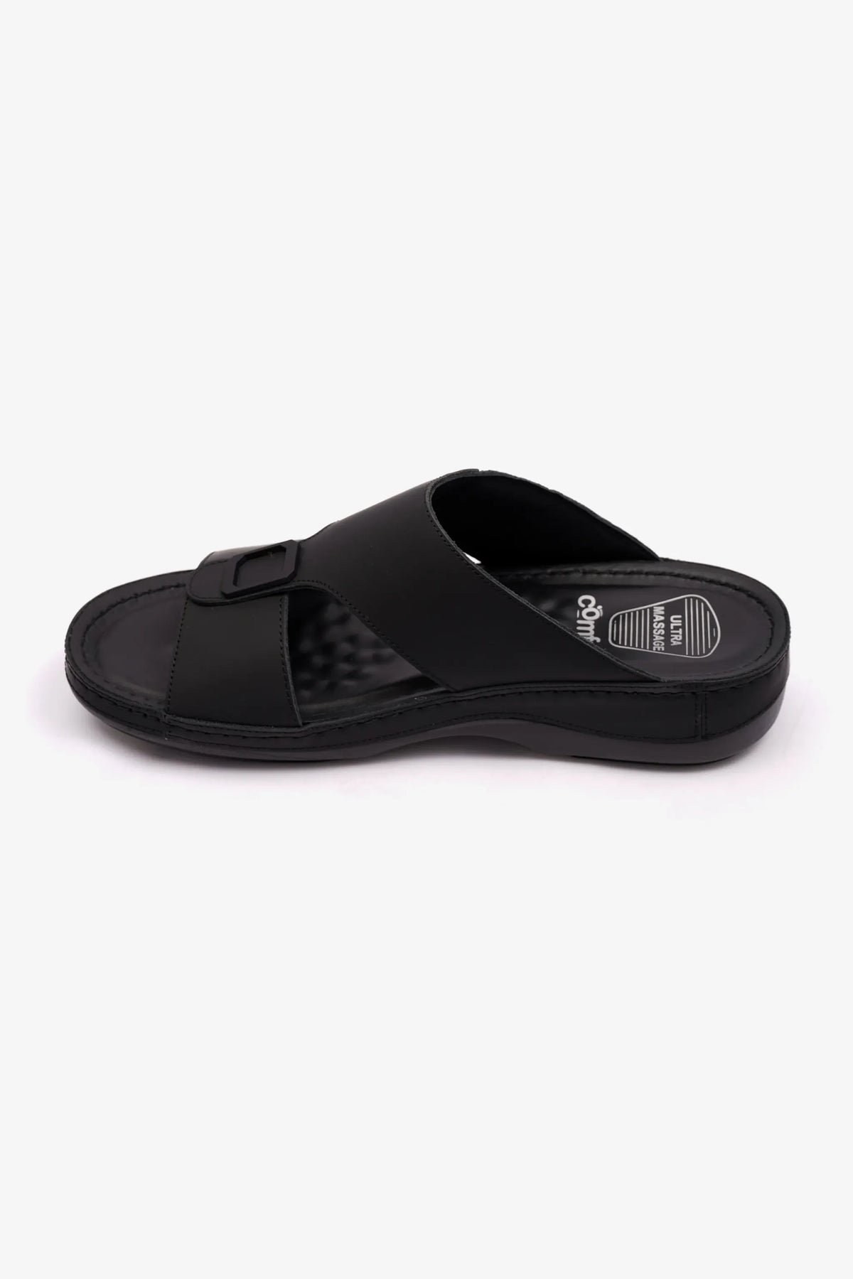 Comfort Plus Men's Stylish Trim Sandals Black MSDCP7706 - Sole Therapy