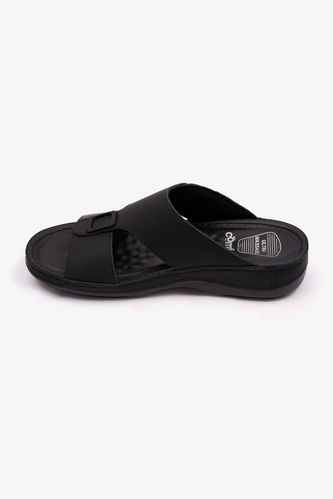 Comfort Plus Men's Stylish Trim Sandals Black MSDCP7706 - Sole Therapy