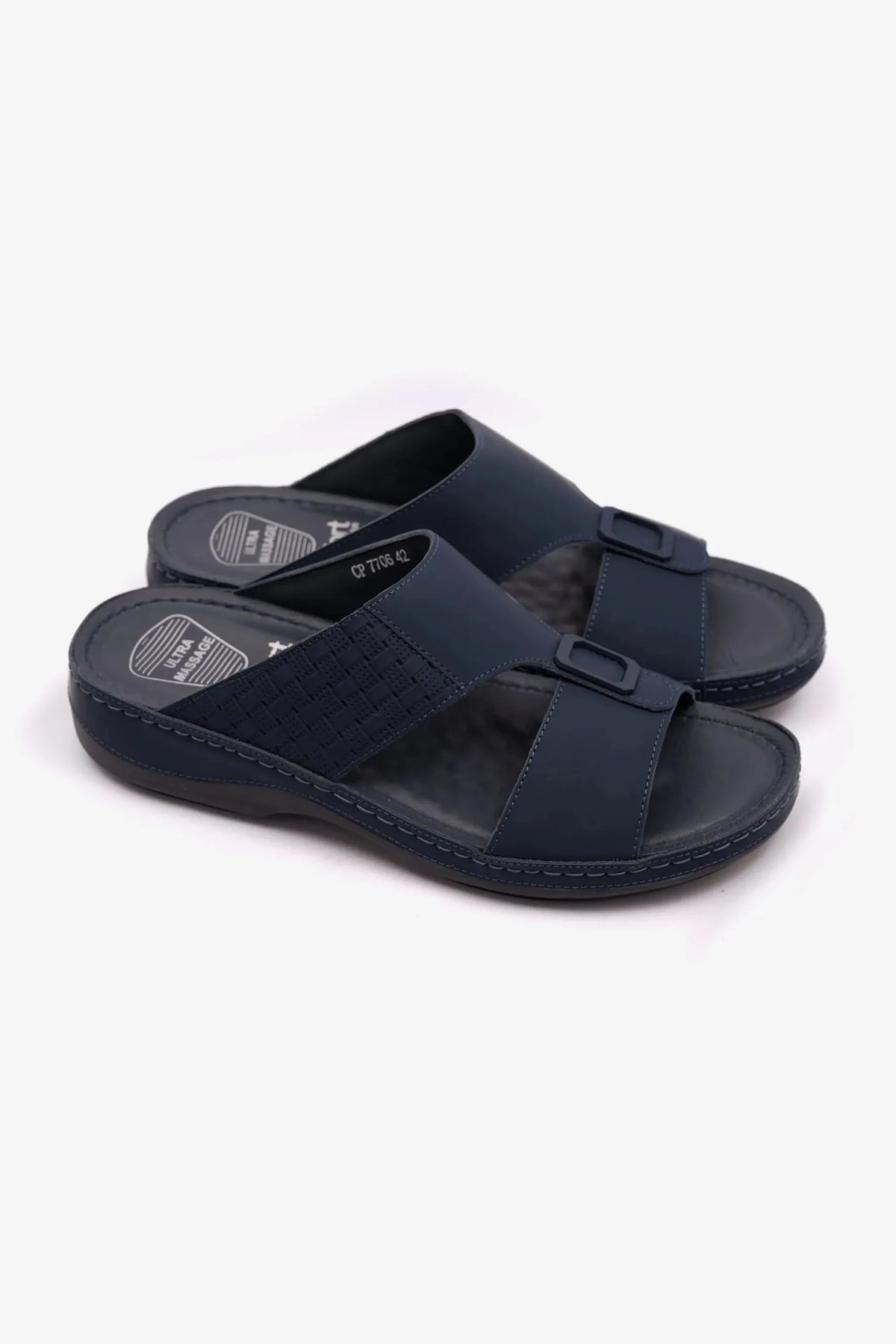 Comfort Plus Men's Stylish Trim Sandals Navy MSDCP7706 - Sole Therapy