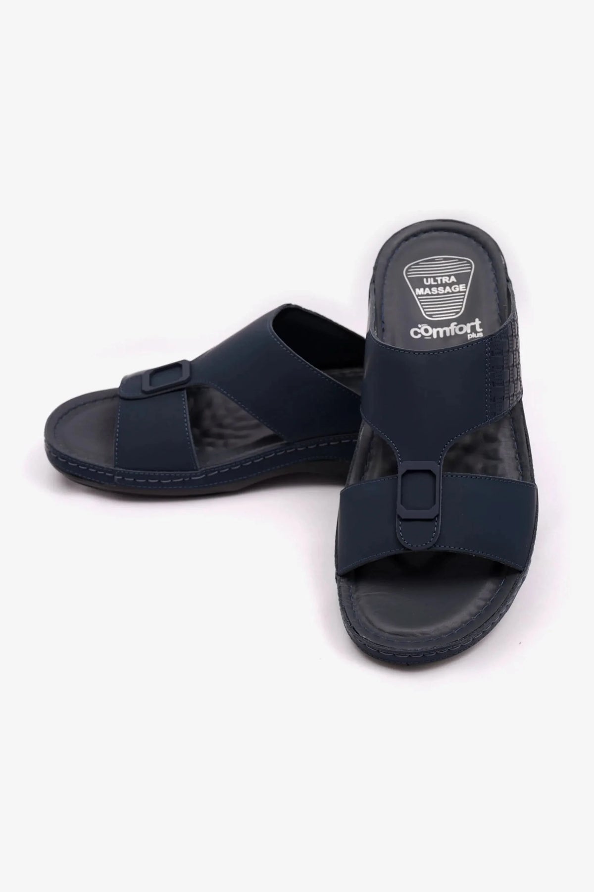 Comfort Plus Men's Stylish Trim Sandals Navy MSDCP7706 - Sole Therapy