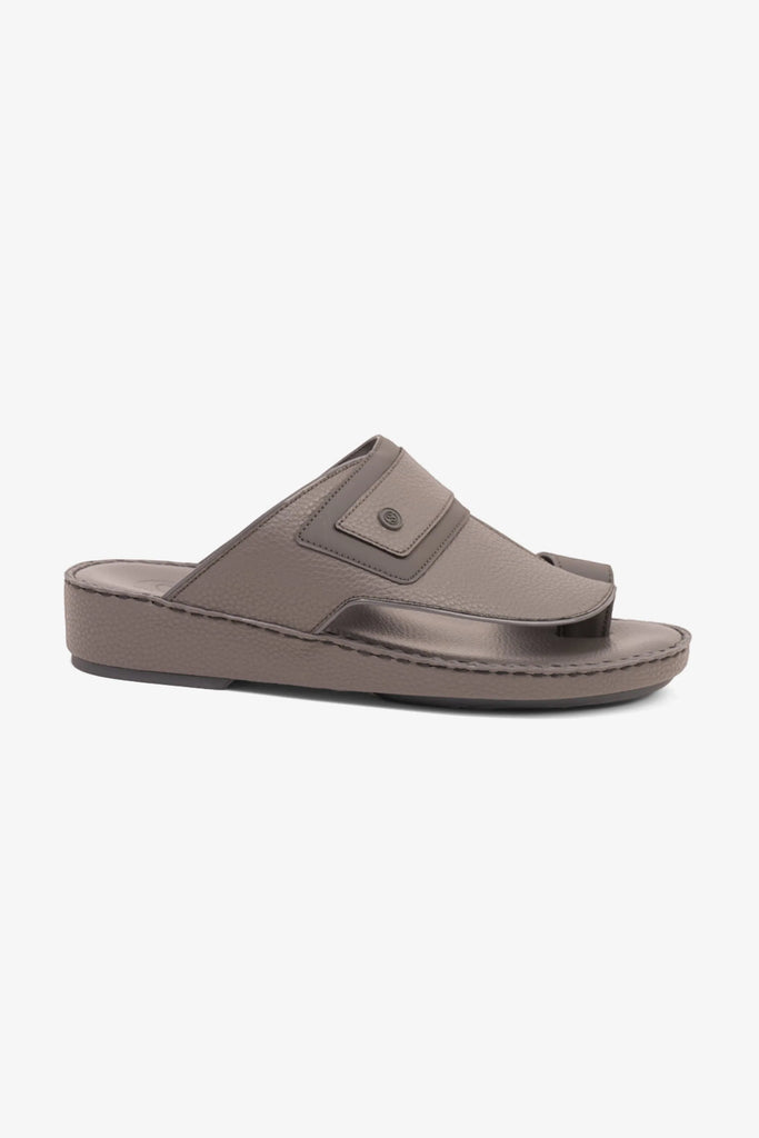 Comfort Plus Men's Textured Leather Sandals Grey MSDCP8011 - Sole Therapy