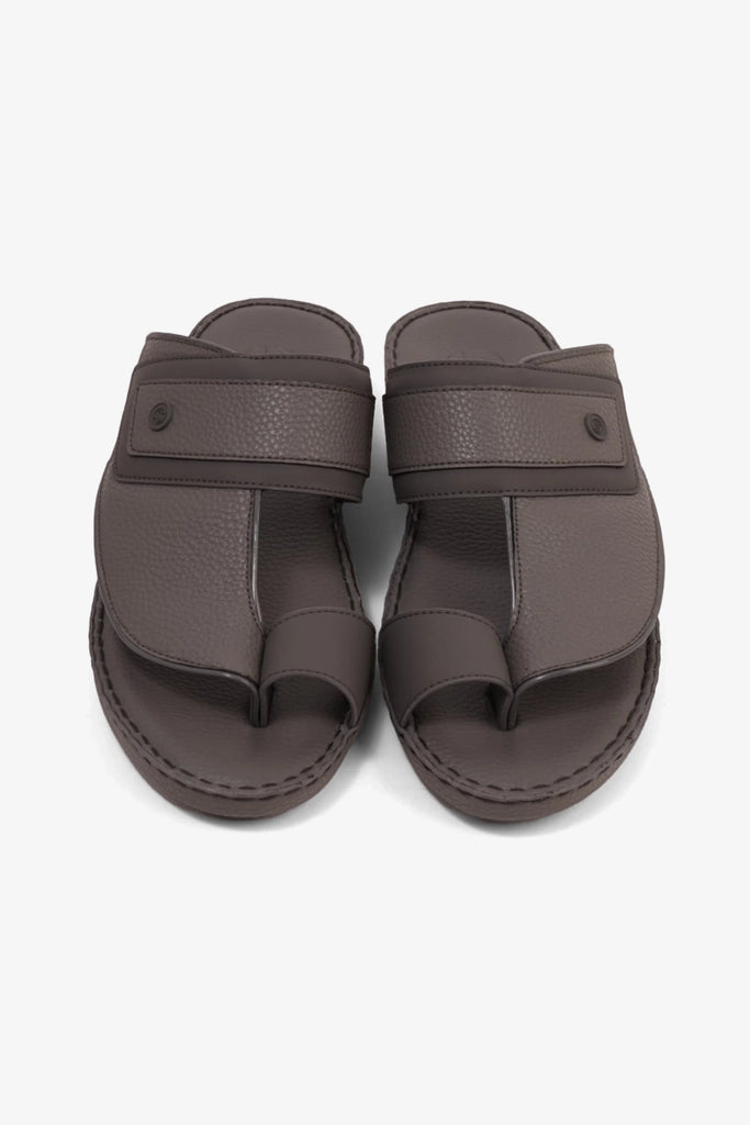 Comfort Plus Men's Textured Leather Sandals Grey MSDCP8011 - Sole Therapy