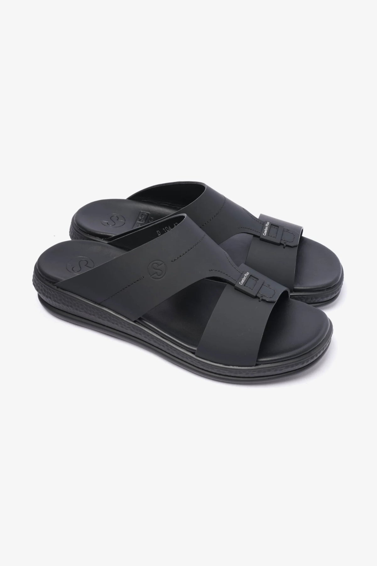 Comfort Plus Men's Timeless Design Strap Sandals Black MSDCPD104 - Sole Therapy