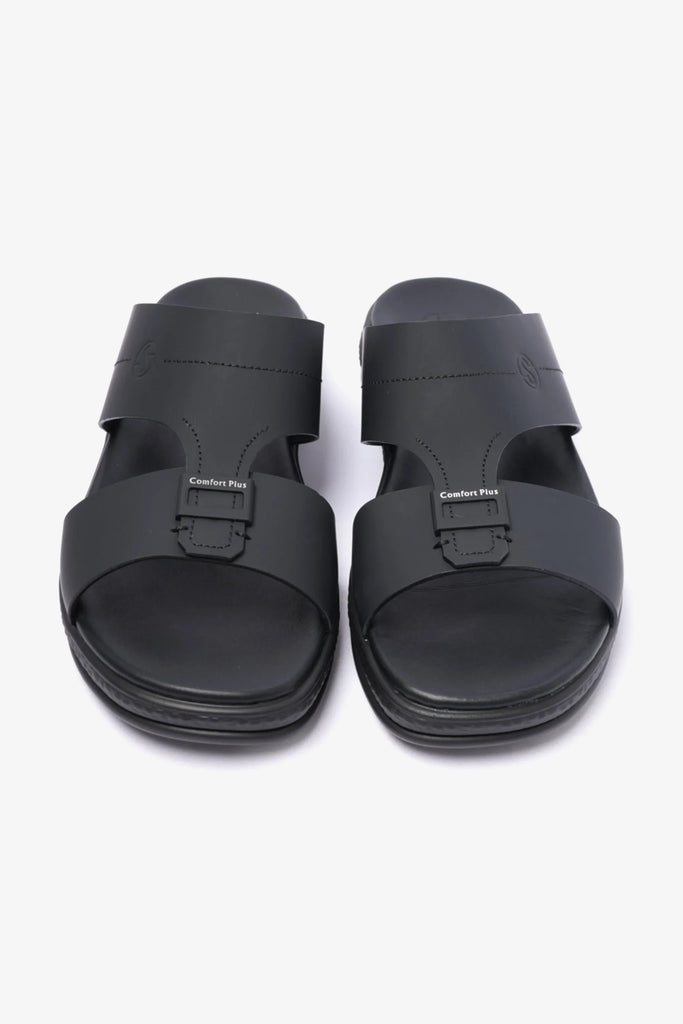 Comfort Plus Men's Timeless Design Strap Sandals Black MSDCPD104 - Sole Therapy