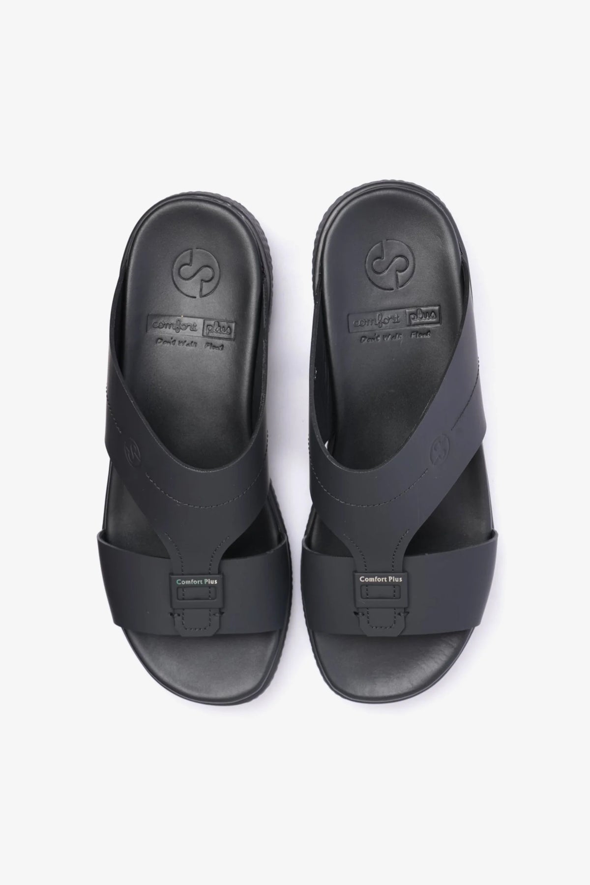 Comfort Plus Men's Timeless Design Strap Sandals Black MSDCPD104 - Sole Therapy