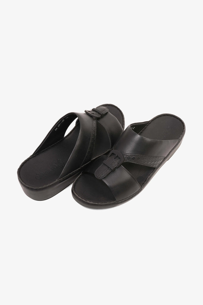 Comfort Plus Men's Traditional Style Sandals Black MSDCP901136 - Sole Therapy