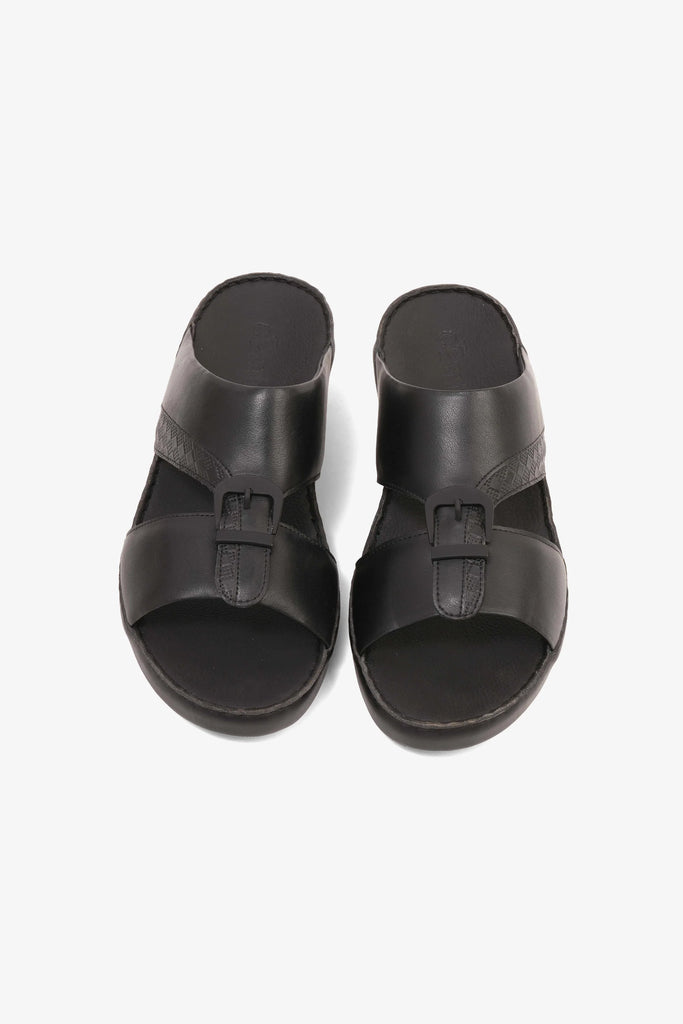 Comfort Plus Men's Traditional Style Sandals Black MSDCP901136 - Sole Therapy
