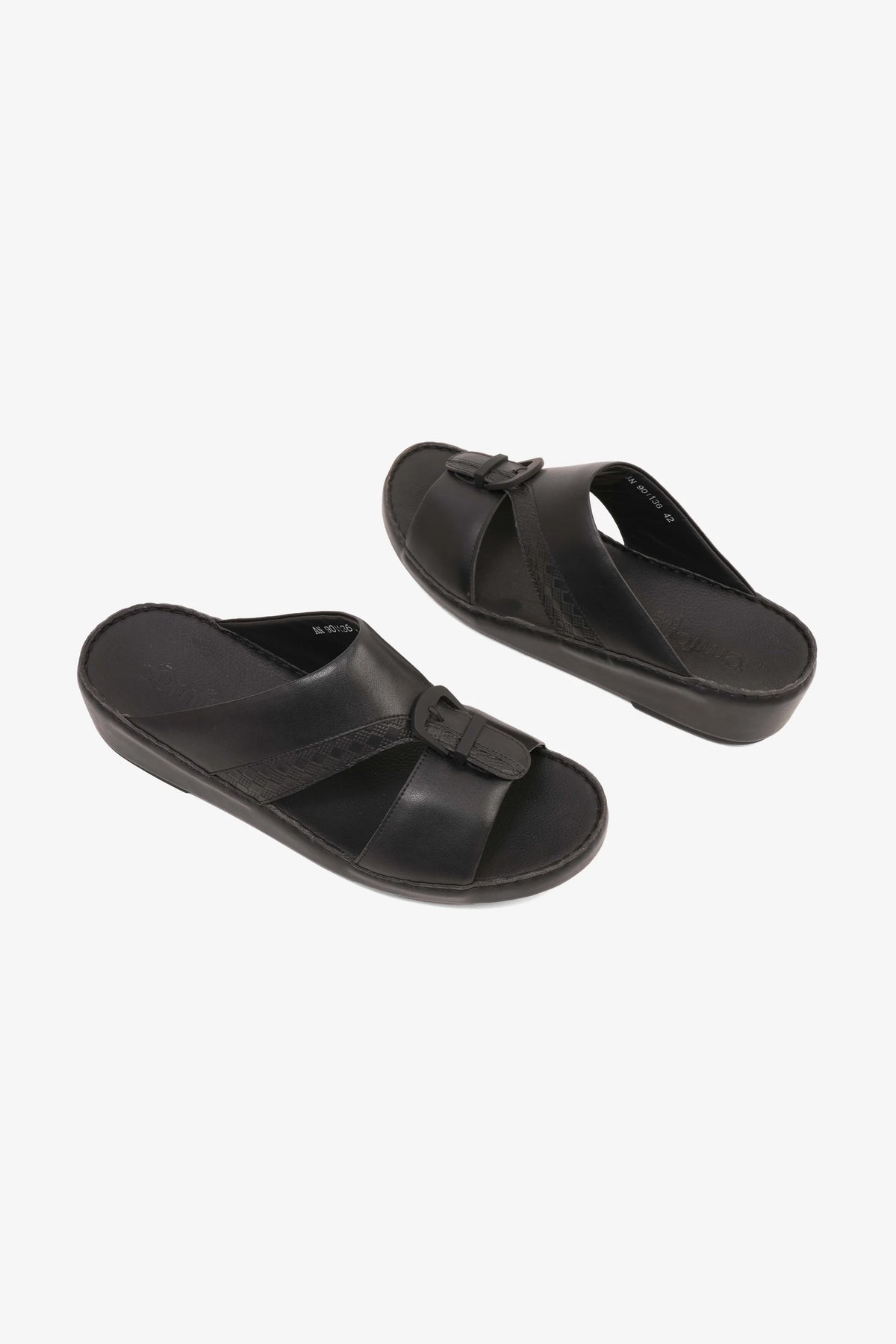 Comfort Plus Men's Traditional Style Sandals Black MSDCP901136 - Sole Therapy