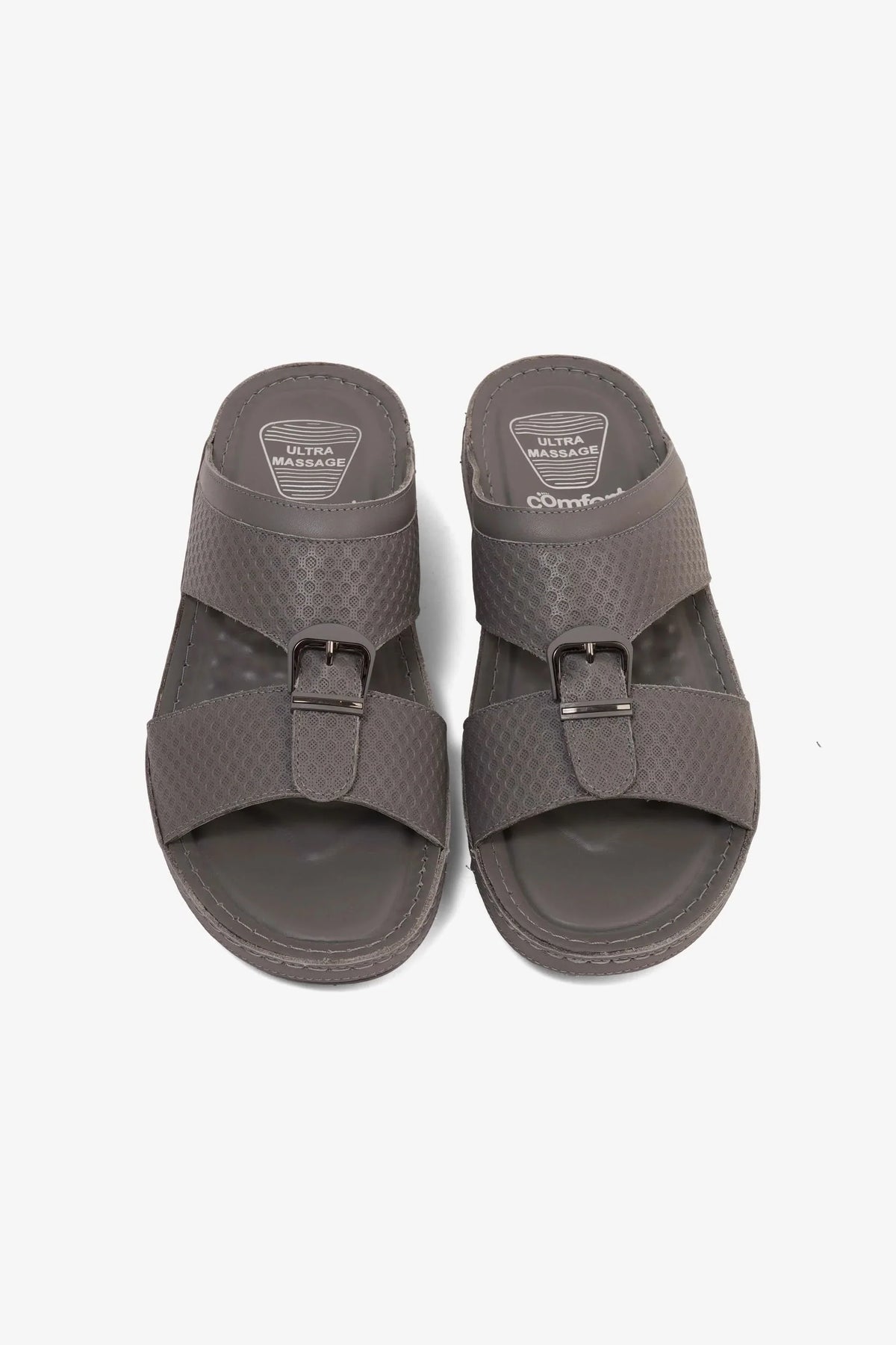 Comfort Plus Men's Ultra Comfort Trim Sandals Grey MSDCP7702 - Sole Therapy