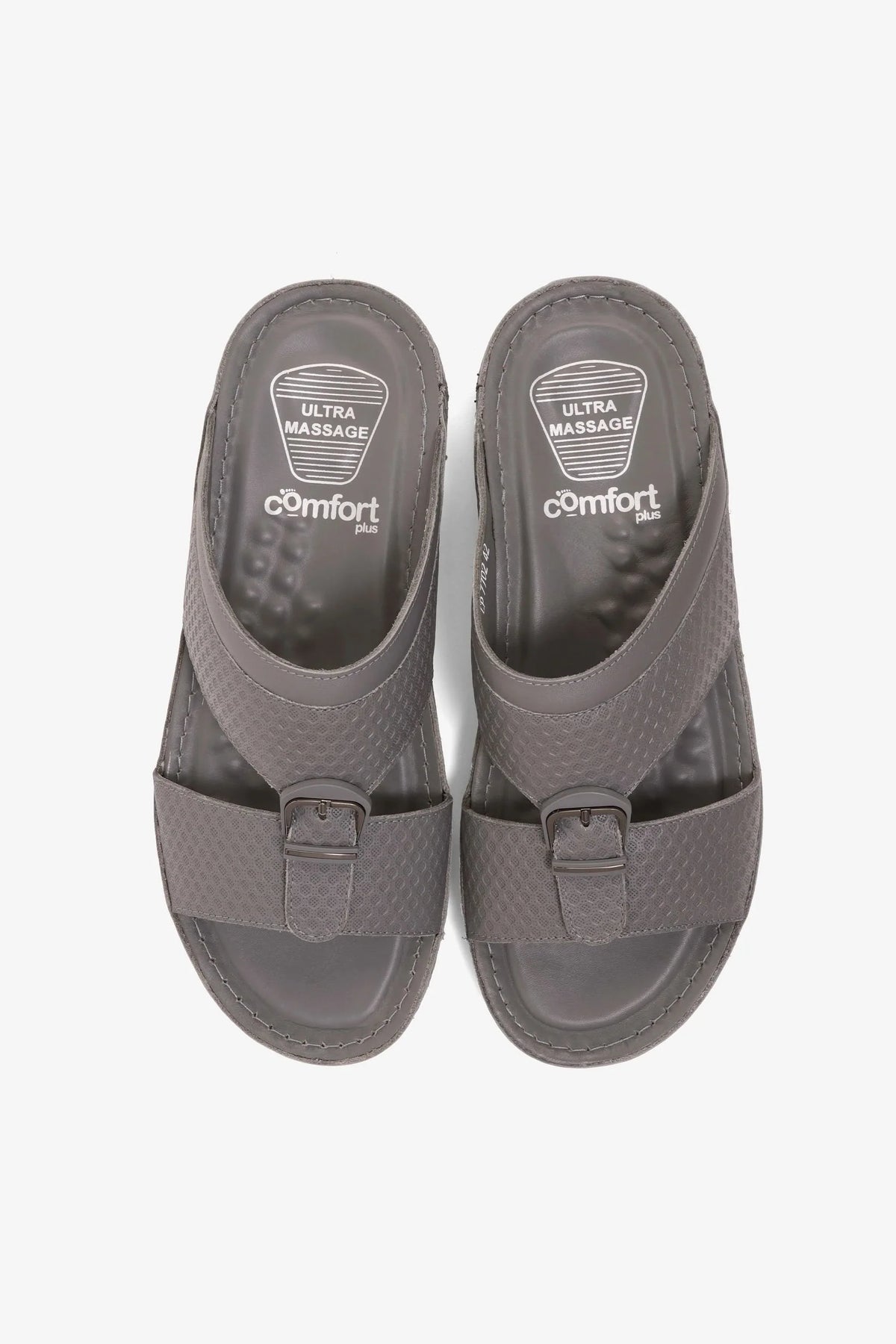 Comfort Plus Men's Ultra Comfort Trim Sandals Grey MSDCP7702 - Sole Therapy