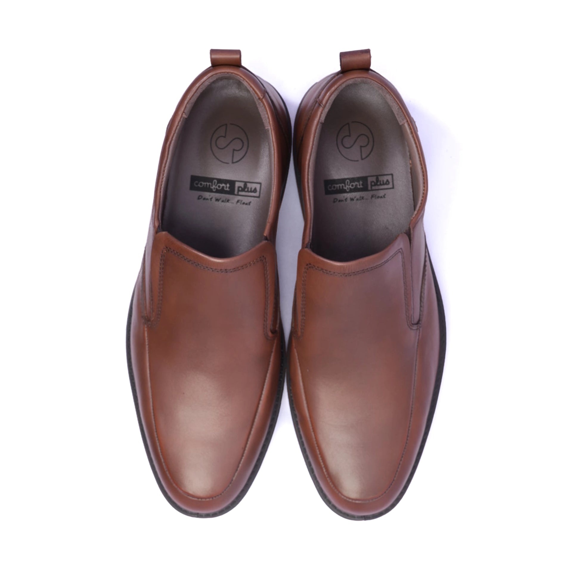 Comfort Plus Stylish Leather Loafers Moccasin Tan - Sole Therapy