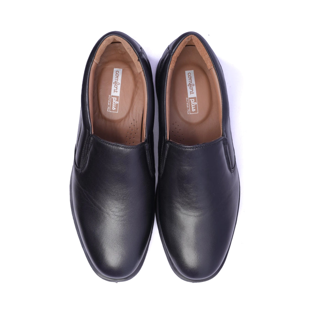 Comfort Plus Timeless Men's Leather Shoes Black - Sole Therapy