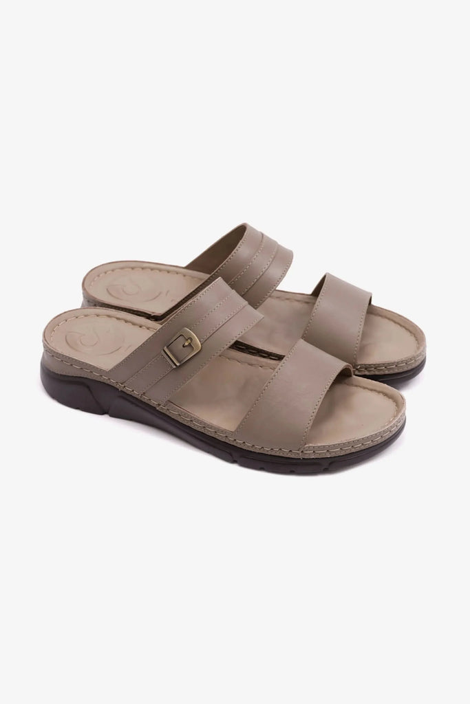 Comfort Plus Women's Elegant Trim Arabic Sandals Stone LSDCP607 - Sole Therapy