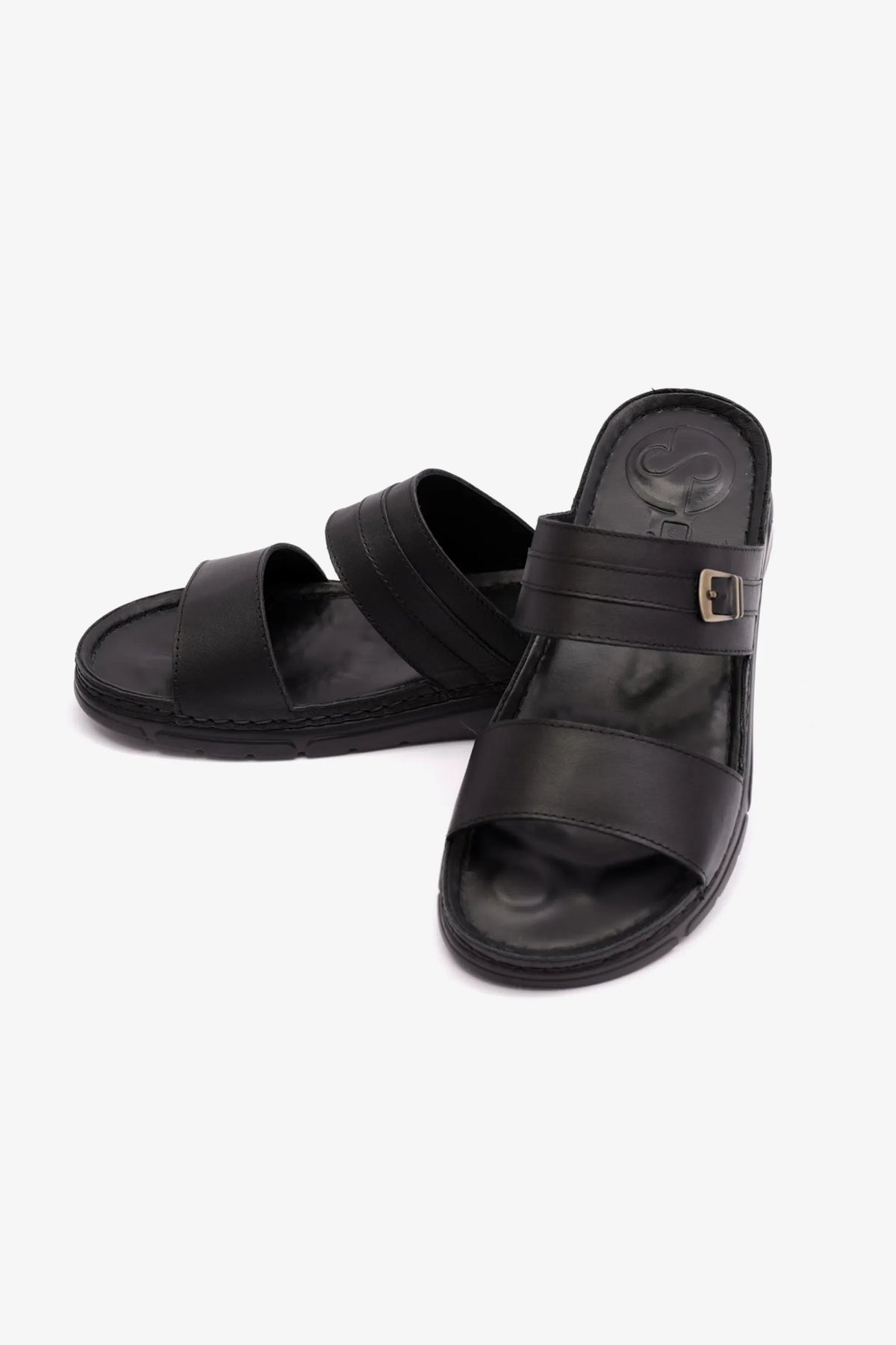 Comfort Plus Women's Elegant Trim Mid Heel Sandals Black LSDCP607 - Sole Therapy