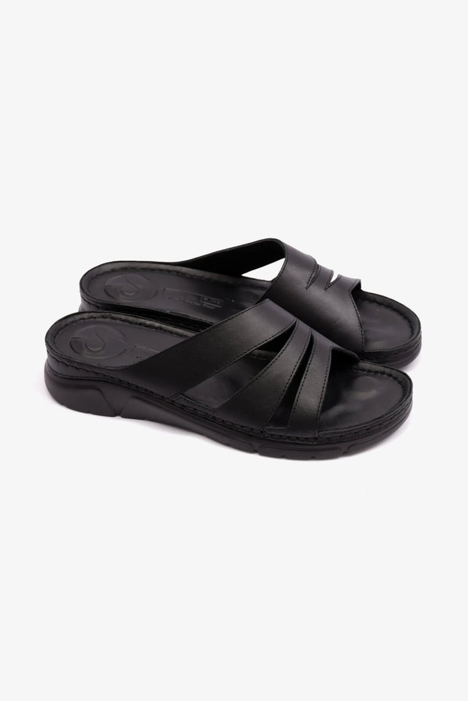 Comfort Plus Women's Flexible Outsole Arabic Sandals Black LSDCP611 - Sole Therapy