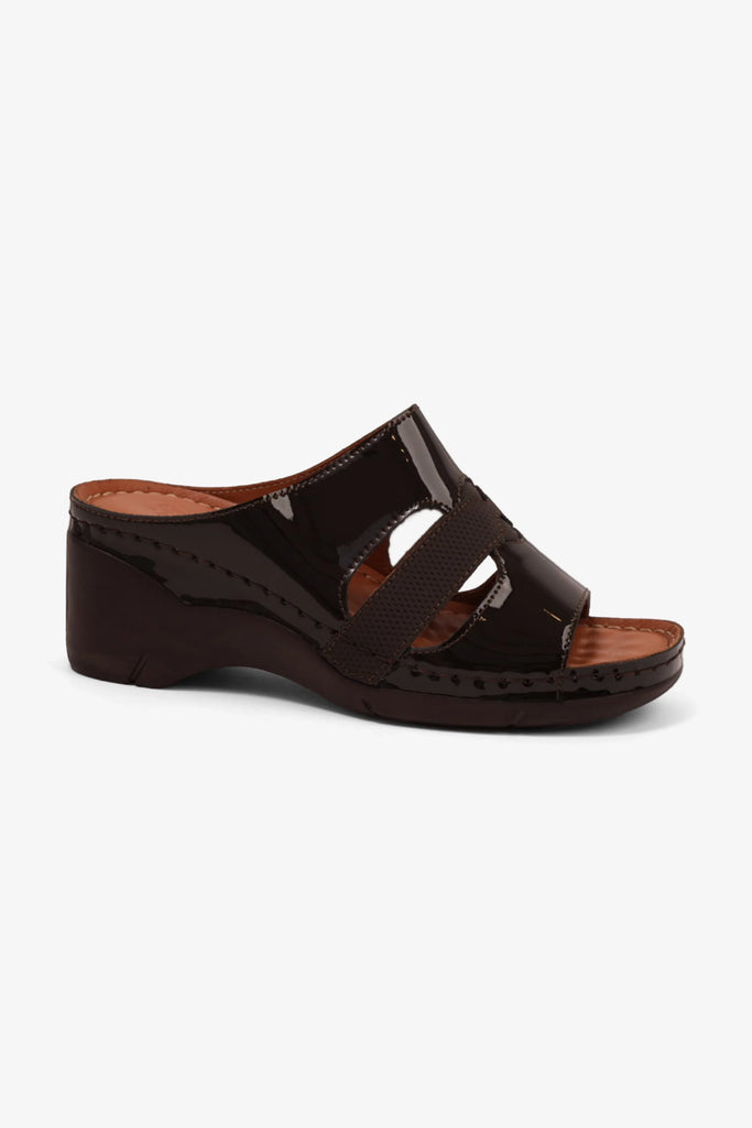 Comfort Plus Women's High Heel Arabic Sandals Brown GG115 - Sole Therapy