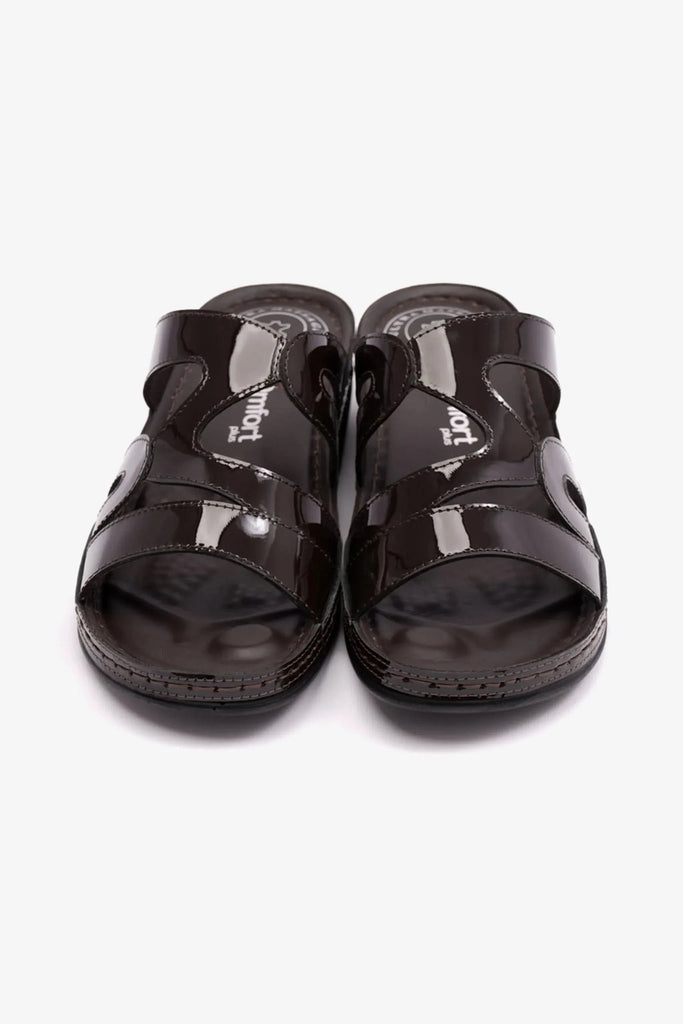 Comfort Plus Women's Italian Design Arabic Sandals Brown LSDCP412 - Sole Therapy