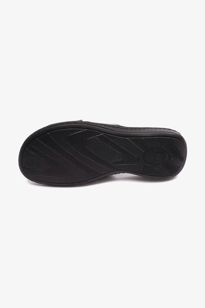 Comfort Plus Women's Patent Leather Sandals Black LSDCP727 - Sole Therapy