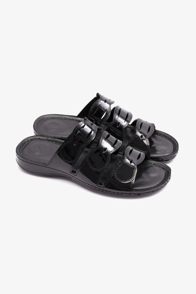 Comfort Plus Women's Soft Footbed Arabic Sandals Black LSDCP725 - Sole Therapy