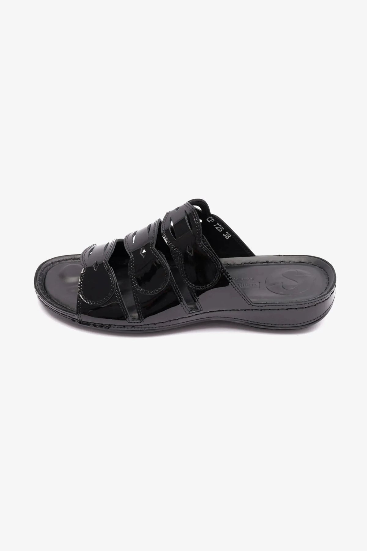 Comfort Plus Women's Soft Footbed Arabic Sandals Black LSDCP725 - Sole Therapy