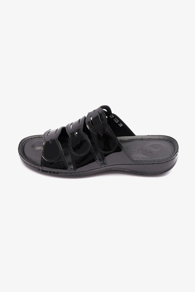 Comfort Plus Women's Soft Footbed Arabic Sandals Black LSDCP725 - Sole Therapy