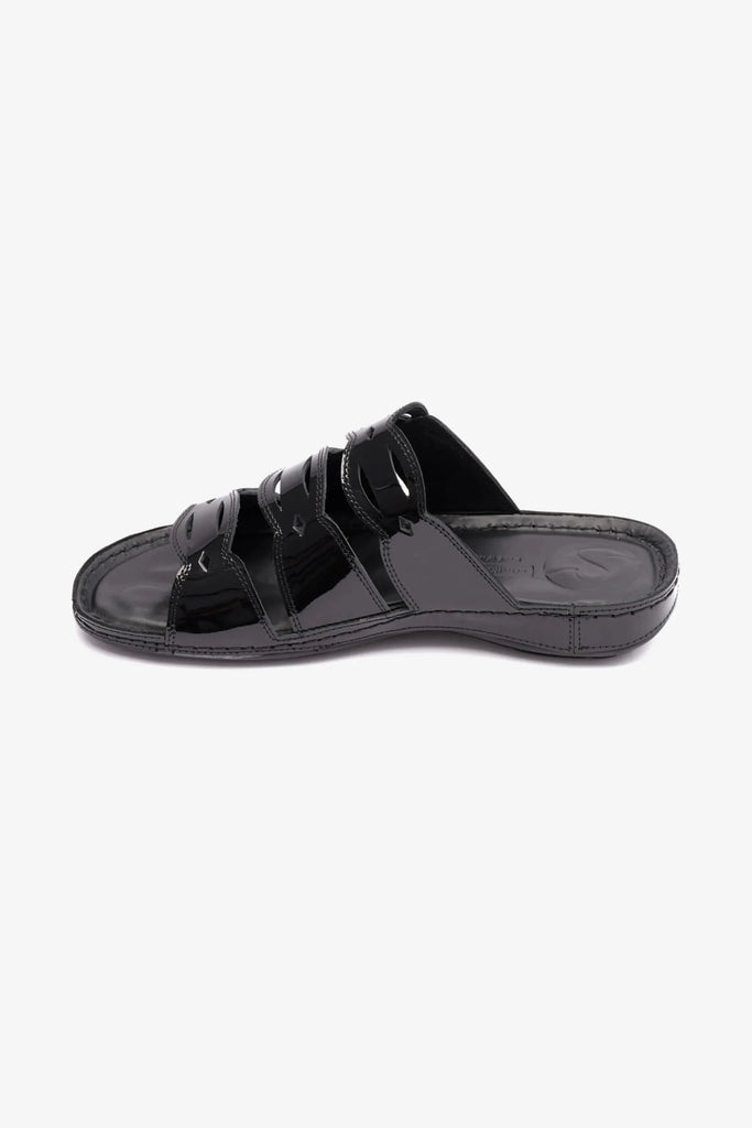 Comfort Plus Women's Soft Footbed Arabic Sandals Black LSDCP725 - Sole Therapy