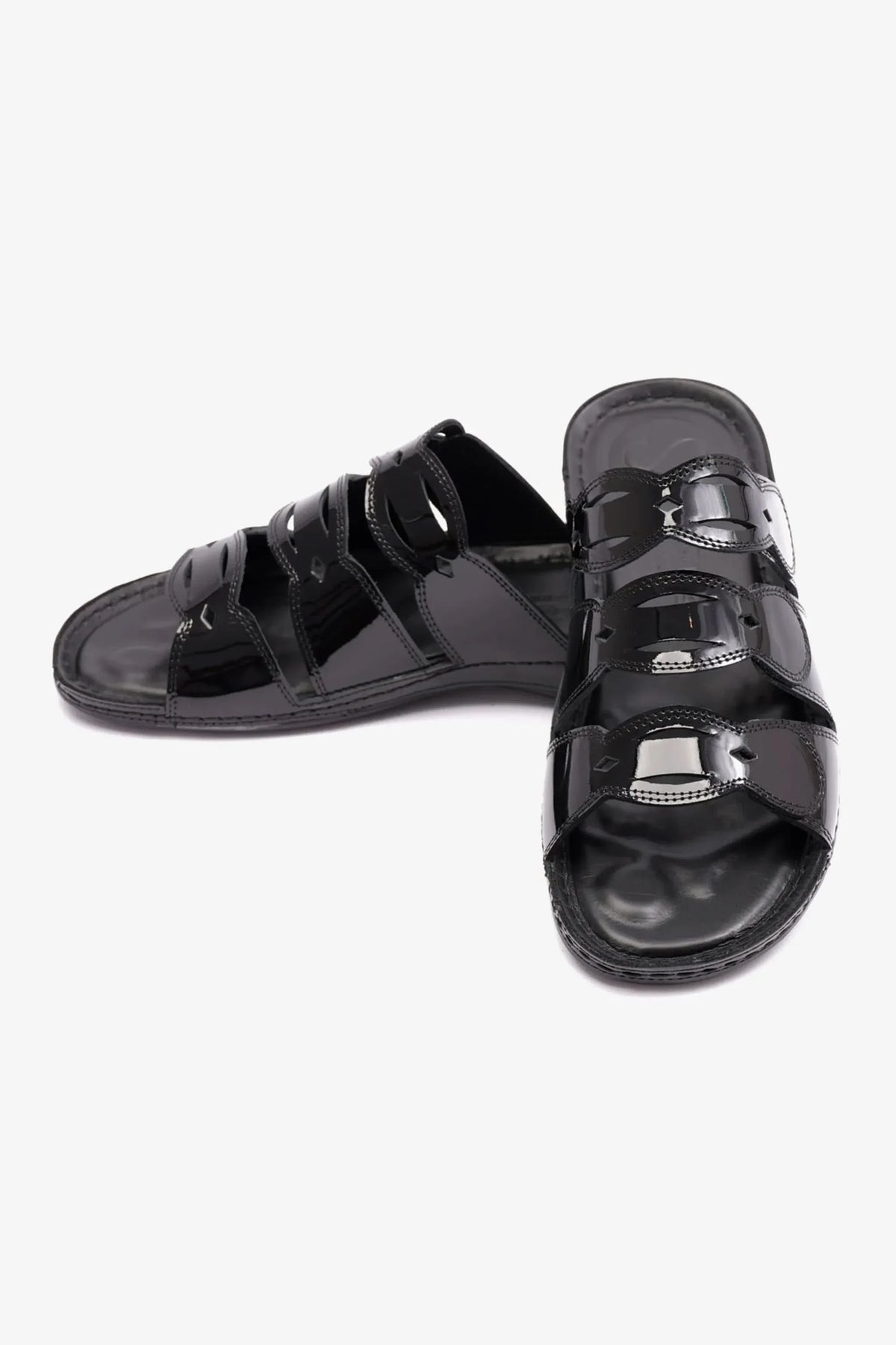 Comfort Plus Women's Soft Footbed Arabic Sandals Black LSDCP725 - Sole Therapy