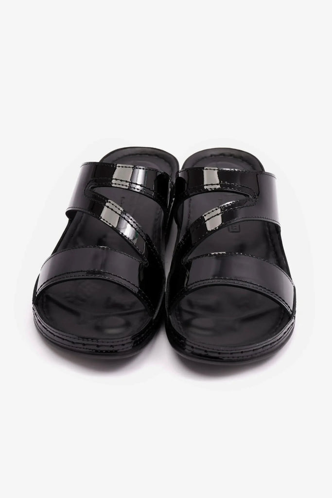 Comfort Plus Women's Soft Footbed Sandals Black LSDCP415 - Sole Therapy