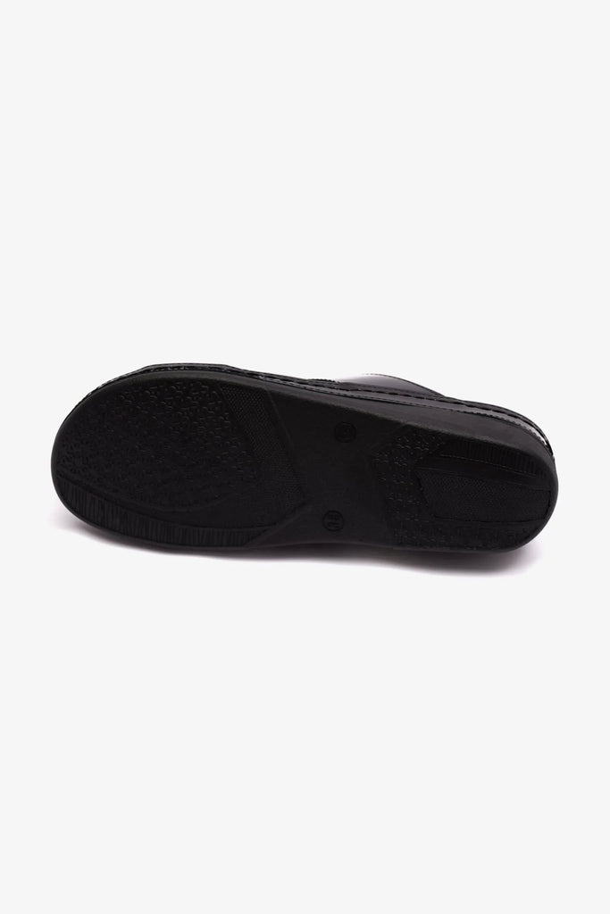 Comfort Plus Women's Soft Footbed Sandals Black LSDCP415 - Sole Therapy